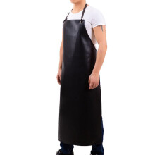2 Pack Waterproof Rubber Vinyl ApronAprons for Men with Adjustable Bib Apron for Dishwashing Lab Butcher Cooking Kitchen Blac