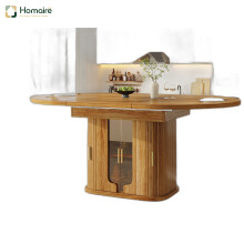 HOMAIRE Extendable Brown Dining Table 118-158cm