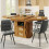 HOMAIRE Extendable Dining Table with Storage Brown 3