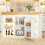 HOMAIRE Extendable Sideboard with LED White 6