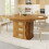 HOMAIRE Extendable Dining Table with Storage Brown 5
