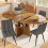 HOMAIRE Extendable Dark Brown Dining Table 6