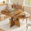 HOMAIRE Extendable Dark Brown Dining Table 4