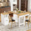 HOMAIRE Extendable White Sideboard & Dining Table 6