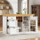 HOMAIRE Extendable White Sideboard & Dining Table 4