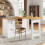 HOMAIRE Extendable White Sideboard & Dining Table 5