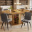 HOMAIRE Extendable Dining Table Dark Brown MDF 6