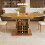 HOMAIRE Extendable Dining Table Dark Brown MDF 5