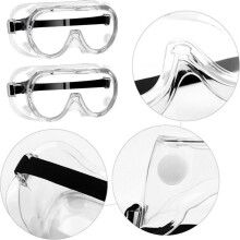 Set van 2 beschermende brillen, stofwerend, anti-condens, hoge transparantie, voor brildragers, activiteiten