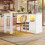 HOMAIRE Extendable White Sideboard with LED 3