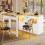 HOMAIRE Extendable White Sideboard with LED 4