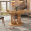HOMAIRE Extendable Dining Table Dark Brown 6