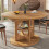HOMAIRE Extendable Dining Table Dark Brown 5