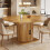 HOMAIRE Extendable Dining Table Dark Brown MDF 3