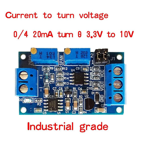Current To Voltage Module 0/4-20ma To 0-3.3v 5v 10v Voltage Transmitter 1