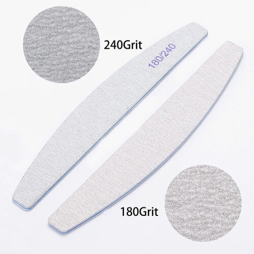 Λίμες νυχιών 180/240 Grit, 25 τεμάχια, διπλής όψης, σμυριδόλιθοι, συμβατοί με φ
