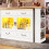 HOMAIRE 360 Rotating White Kitchen Island Table 3