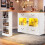 HOMAIRE 360 Rotating White Kitchen Island Table 4