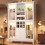 HOMAIRE White Wine Cabinet with LED Lights 4