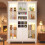 HOMAIRE White Wine Cabinet with LED Lights 5