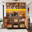 HOMAIRE Walnut Tall Cabinet with LED Lighting 5