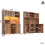 HOMAIRE Walnut Tall Cabinet with LED Lighting 2