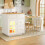 HOMAIRE Extendable White Bar Table with Storage 6