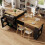 HOMAIRE Extendable Black Kitchen Island Table 5