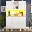 HOMAIRE White Pantry Cabinet with LED Lights 3