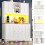 HOMAIRE White Pantry Cabinet with LED Lights 5