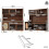 HOMAIRE Brown Sideboard with LED Light 145cm 2