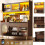 HOMAIRE Brown Sideboard with LED Light 145cm 3