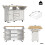 HOMAIRE Extendable White Kitchen Island Trolley 2