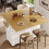 HOMAIRE Extendable White Kitchen Island Trolley 5