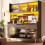 HOMAIRE Brown Sideboard with LED Light 145cm 4
