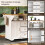 HOMAIRE Extendable White Kitchen Island Trolley 6