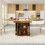 HOMAIRE Extendable Brown Dining Table 118-158cm 4