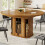 HOMAIRE Extendable Brown Dining Table 118-158cm 5