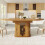 HOMAIRE Extendable Brown Dining Table 118-158cm 3