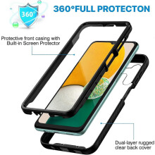 Compatible with Samsung A04s phone case, black compatible with Samsung A13 5G phone case shockproof protective cover with scr