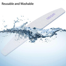 180/240 Grit Nail Files 25 Pack Double Sided Emery Boards Compatible with Natural Nails Manicure Pedicure