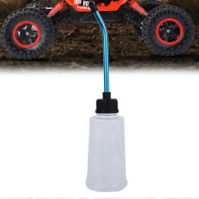 Nitrogen engine fuel filling bottle with aluminum alloy straw, compatible with RC model cars, 250ml, white