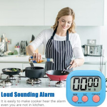 Digital Kitchen Timer Magnetic Backing Stand, Timers for Baking, Kitchen, Study, Exercise Training, Count up&Count down Clock