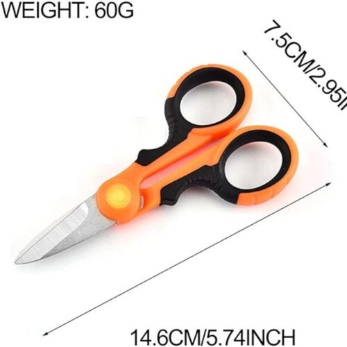 Multifunctional Kevlar Fiber Optic Cable Scissors, Electrician's Scissors 143mm