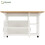 HOMAIRE White Kitchen Island with Folding Table 1