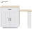 HOMAIRE Extendable White Bar Table with Storage 1