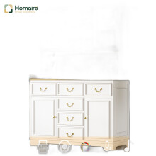 HOMAIRE Tall White Kitchen Cabinet with USB