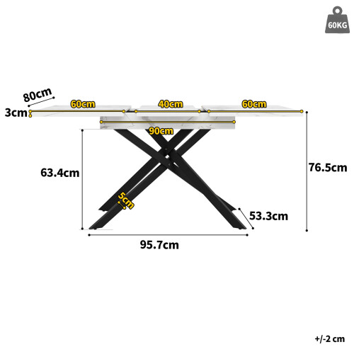 HOMAIRE Extendable White Marble Dining Table 1