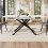 HOMAIRE Extendable White Marble Dining Table 3