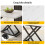 HOMAIRE Extendable Dining Table 120-160cm White 6